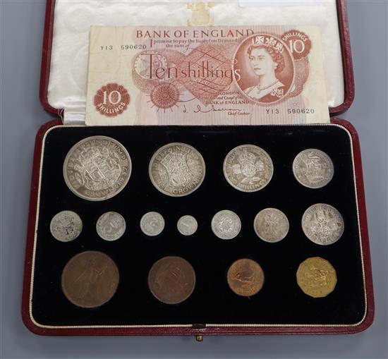 A cased 1927 specimen coin set